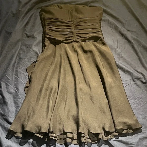 100% Silk WHBM Strapless Black Cocktail Homecoming Dress size 4 natural fibers - Picture 7 of 10